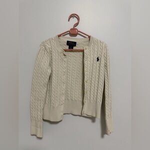 Polo by Ralph Lauren Off-White Cable Knit Cardigan 6 years kids